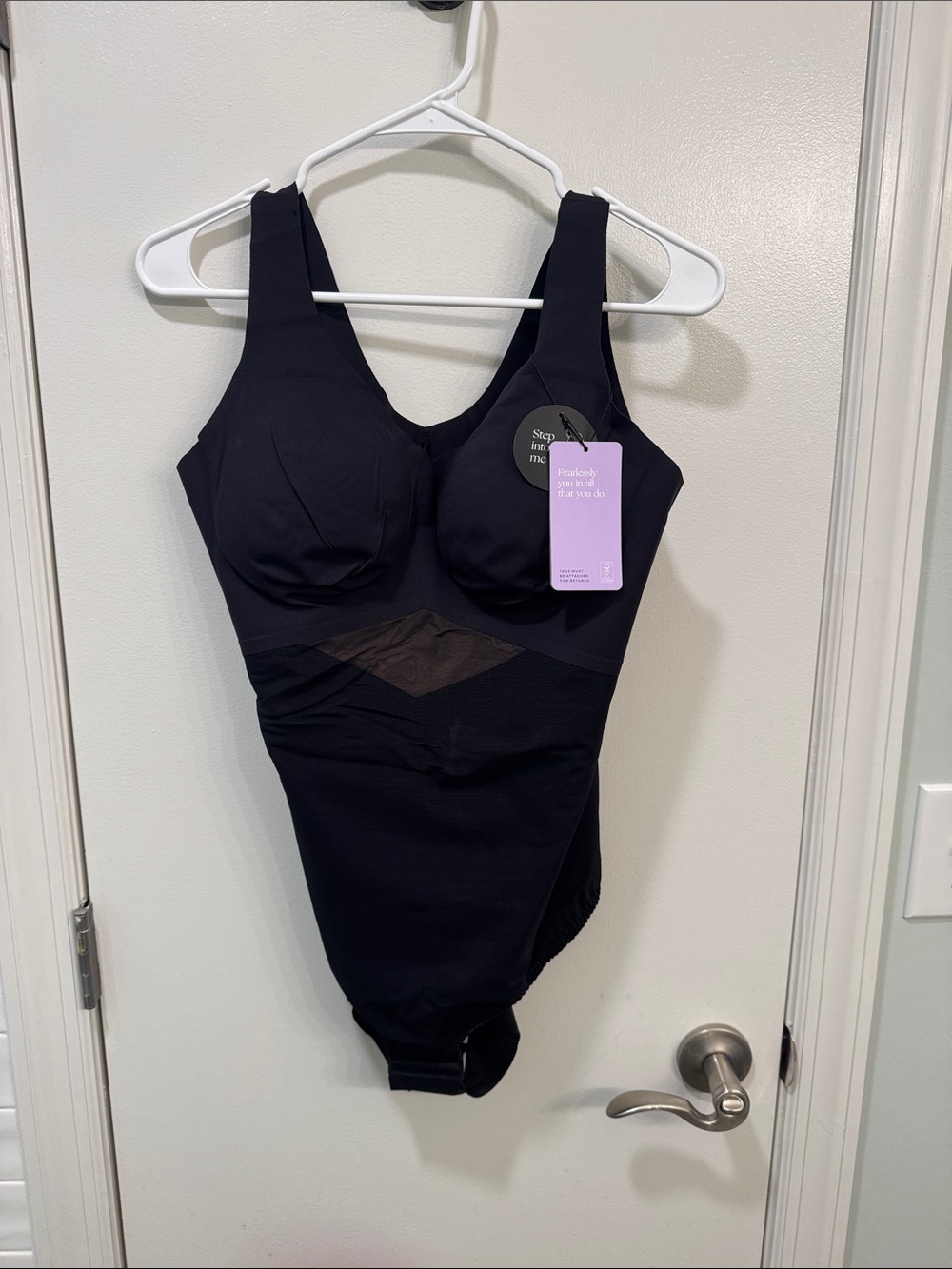 Honeylove Black Sculpting Bodysuit with Built-In Cups